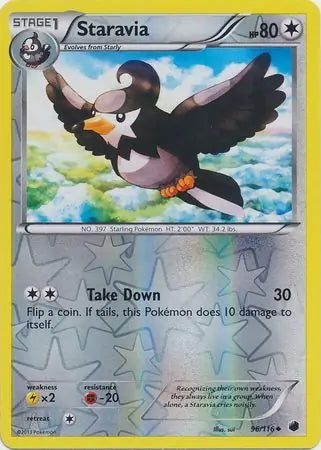 Plasma Freeze Staravia #96/116 reverse holo
